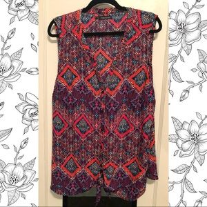 Maurice’s Chiffon Sleeveless Button Up